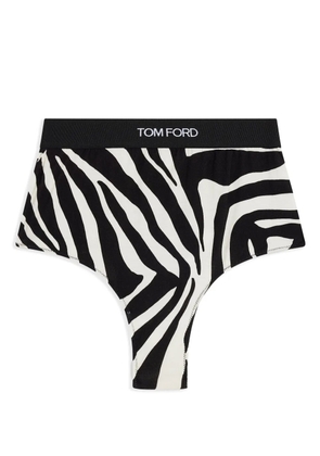 TOM FORD zebra print high-rise briefs - Black