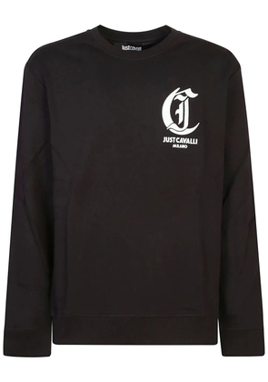 Just Cavalli embroidered cotton sweatshirt - Black