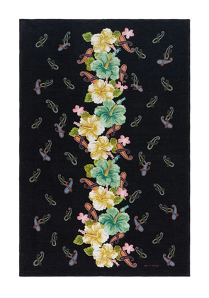 ETRO floral-print cotton beach towel - Black
