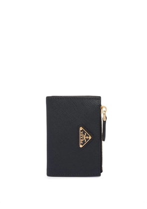 Prada leather logo plaque card holder - Black