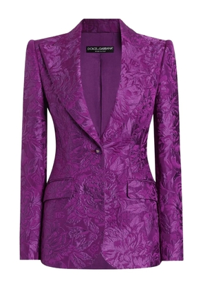 Dolce & Gabbana DNA floral-brocade blazer - Purple
