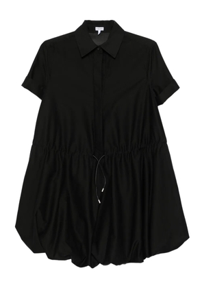 LOEWE drawstring balloon mini dress - Black