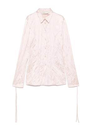 Blumarine crinkled satin shirt - Pink