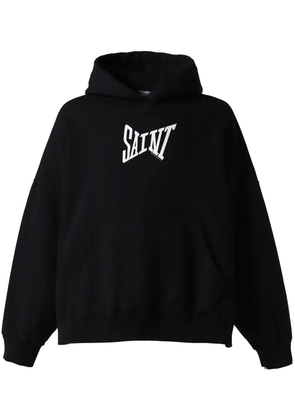 SAINT MXXXXXX logo-print hoodie - Black