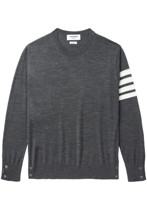 Thom Browne 4-Bar crew neck jumper - Grey