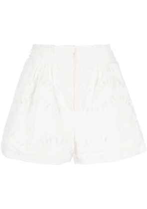 Charo Ruiz Ibiza Palok embroidered shorts - White