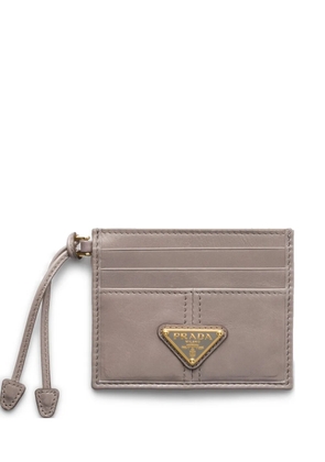Prada leather card holder - Grey