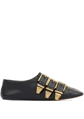 Chloé Susanna buckle-details studded flat pumps - Black