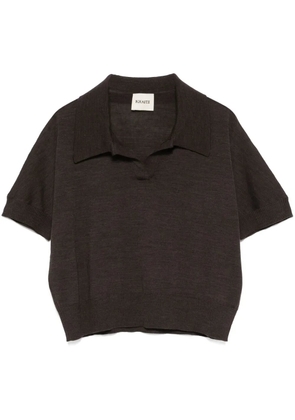 KHAITE Morgane polo top - Brown