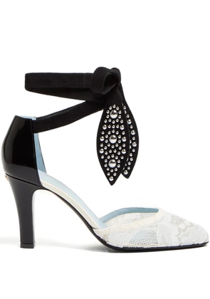 Valentino Garavani 85mm Foliefoliage pumps - White