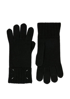 Maison Margiela Four Stitches wool gloves - Black