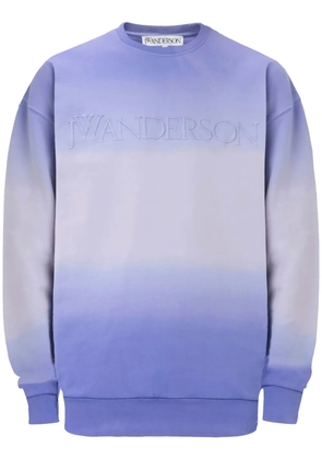 JW Anderson logo-embroidered gradient sweatshirt - Purple