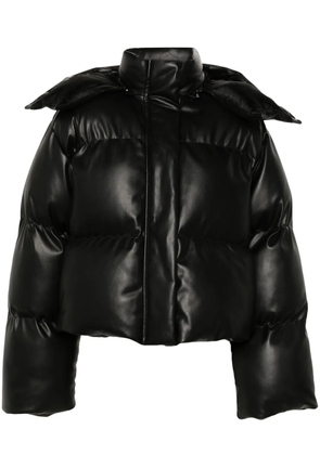Stella McCartney faux-leather puffer jacket - Black