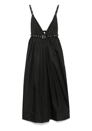 GANNI Duchesse Strap midi dress - Black