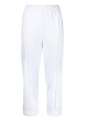 Stella McCartney elasticated-waist zip-up track pants - White