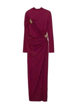 Simkhai Izadora draped jewel-embellished dress - Red