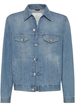 Brunello Cucinelli button-up denim jacket - Blue