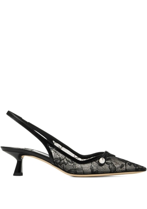 Jimmy Choo 45 mm Amita lace-embellishment pumps - Black