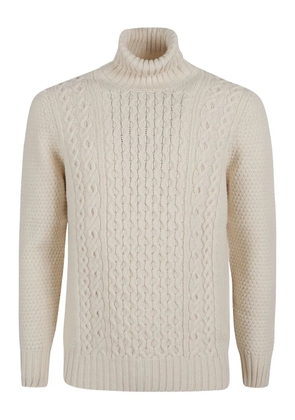Drumohr turtleneck cable-knit sweater - Neutrals