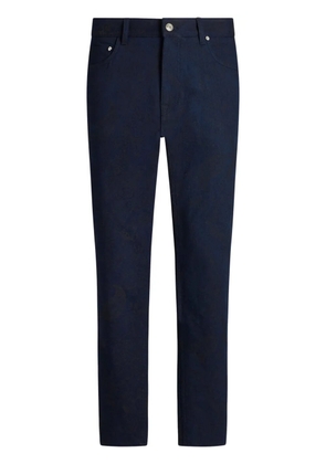 ETRO slim-cut jacquard jeans - Blue