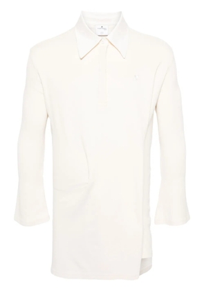 Courrèges twist-detail polo dress - White