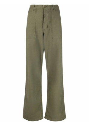R13 low-rise wide-leg trousers - Green