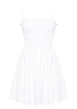 Matteau smocked cotton minidress - White