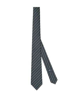 Gucci Horsebit-pattern silk tie - Grey
