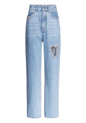 AREA crystal-embellished jeans - Blue