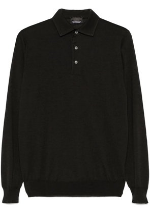 Dell'oglio fine-knit polo shirt - Green