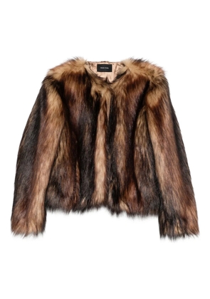 Simone Rocha faux-fur jacket - Brown