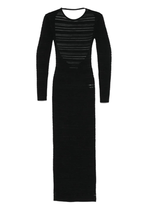 ANDREĀDAMO striped knit maxi dress - Black