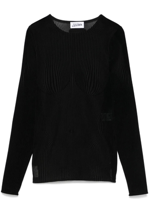 Jean Paul Gaultier The Morphing Pinstripes top - Black