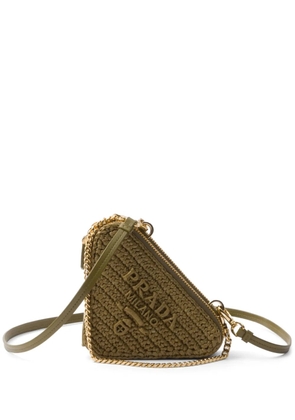 Prada Woven fabric mini-pouch - Green