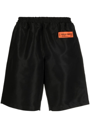 Heron Preston logo patch track shorts - Black