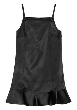 GANNI duchesse-satin mini dress - Black