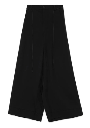 Y-3 twill wide-leg trousers - Black