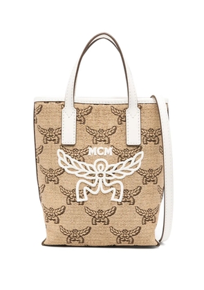 MCM logo-embroidered tote bag - Neutrals