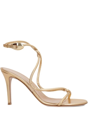 Gianvito Rossi 85mm Black Mamba sandals - Gold