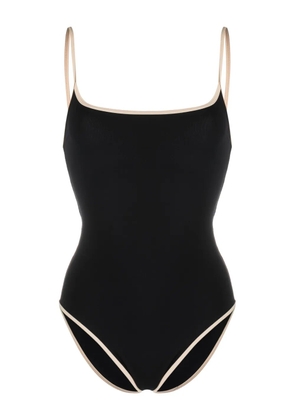 TOTEME striped-edge spaghetti-strap swimsuit - Black