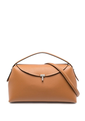 TOTEME T-Lock leather top handle bag - Brown
