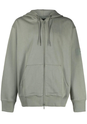 Y-3 zip-up organic cotton hoodie - Green