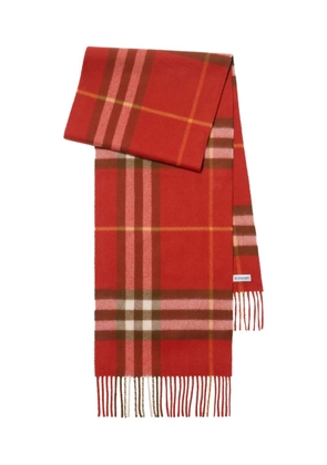 Burberry checked cashmere scarf - Red