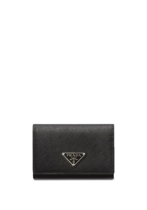 Prada triangle-logo leather cardholder - Black