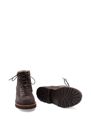 Brunello Cucinelli suede lace-up boots - Grey