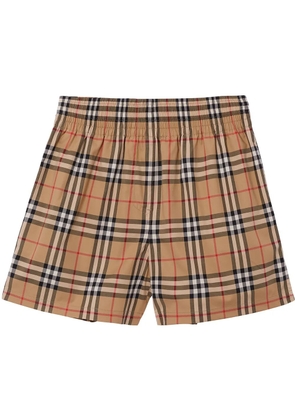 Burberry Vintage Check side-stripe shorts - Neutrals