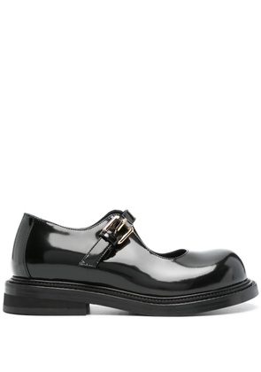 Moschino leather mary jane flats - Black