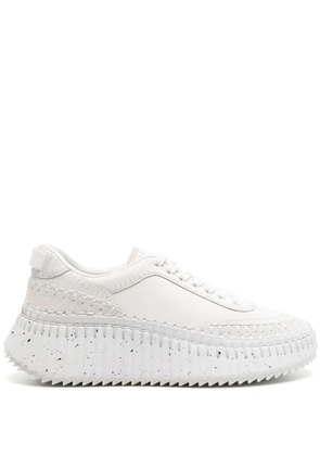Chloé Nama whipstitch-detailed sneakers - White