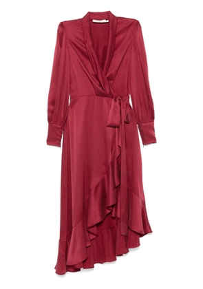 ZIMMERMANN silk wrap midi dress - Red