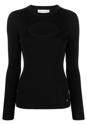 Sonia Rykiel cut-out long-sleeve top - Black